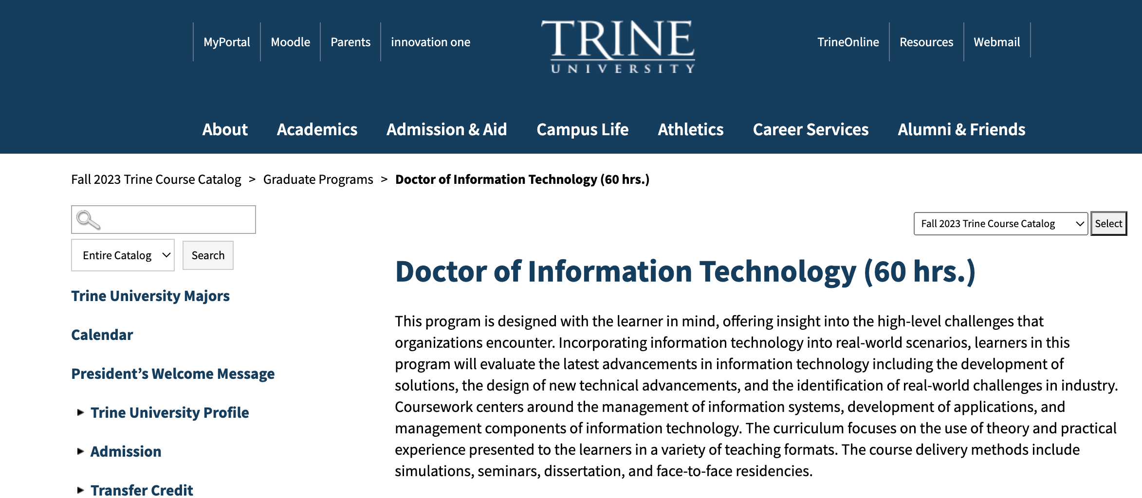 Trine Academic Calendar 2025 Muire Tiphani